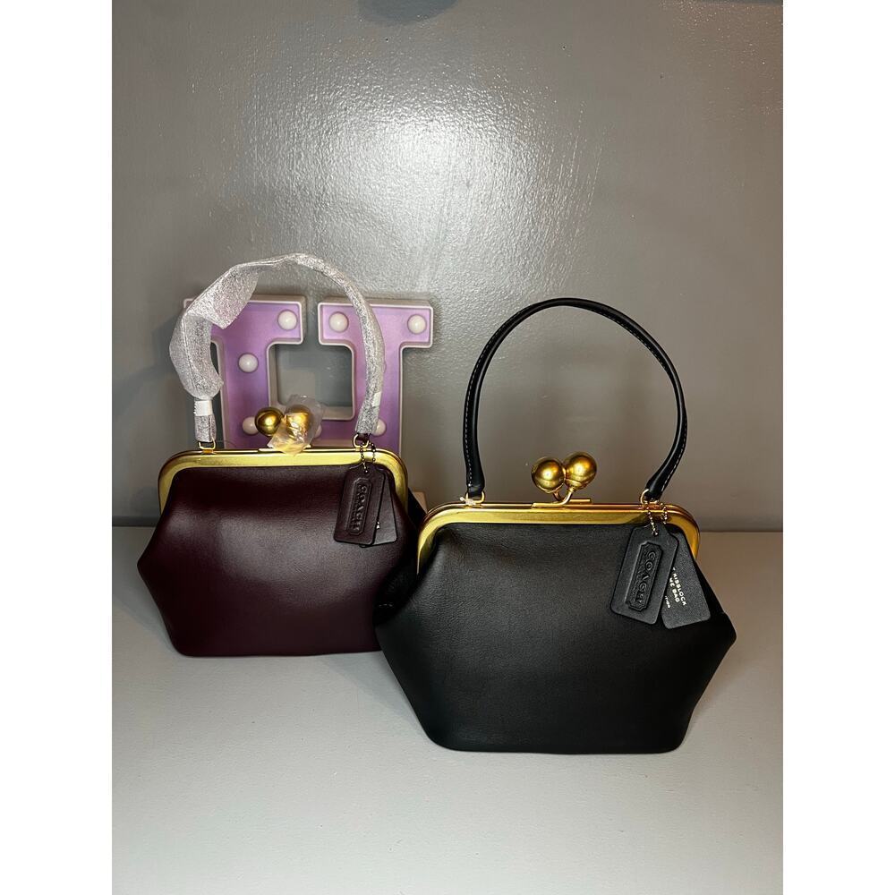 Coach Kisslock Frame Bag 16 - Black Currant - Picture 9 of 9